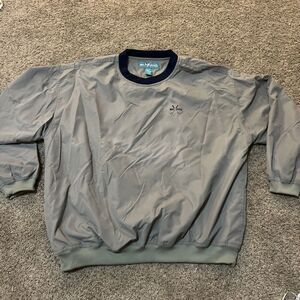 Big Dog Vintage Pull Over Windbreaker Jacket Size Large Y2k Golf Gray Soft Shell